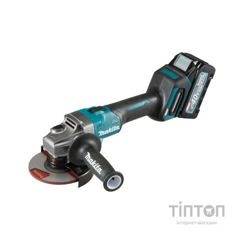 Шліфувальна машина Makita GA008GM201 XGT, 40 V Max, 125мм, BL4040x2, DC40RA, Makpac (GA008GM201)