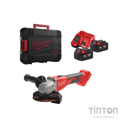 Шліфувальна машина Milwaukee M18 BLSAG125X-402X, 125мм, HD кейс (4933492644)