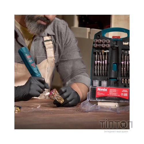 Шліфувальна машина Ronix міні, акумуляторна, набір (3420)