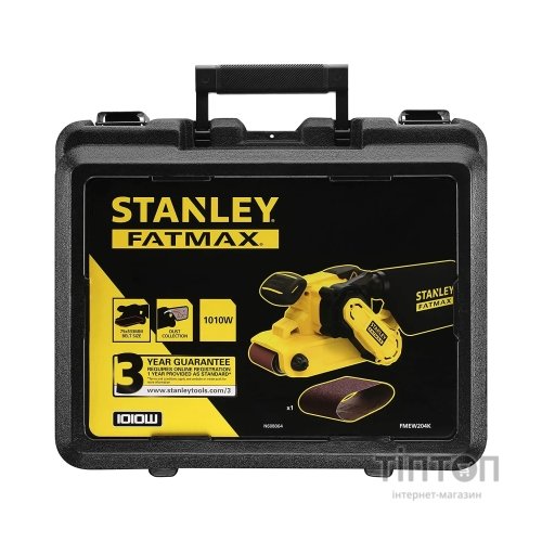 Шліфувальна машина Stanley FatMax, 1010W, розмір стрічки 533х76 мм, 3.5 кг (FMEW204K)