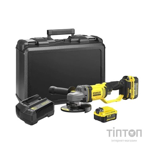 Шліфувальна машина Stanley FatMax, Li-Ion 18V, 2x4Ah, 9000 об/хв, d=125 мм, 2.66 кг, кейс (SFMCG400M2K)