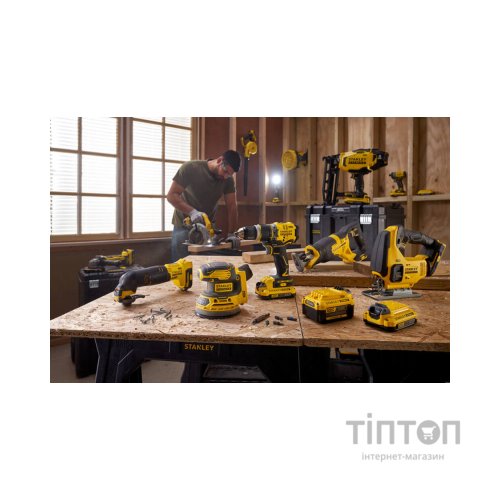 Шліфувальна машина Stanley FatMax полірувальна, V20 18В, підошва 254 мм, 2.800 об/хв (без АКБ та ЗП) (SFMCE100B)