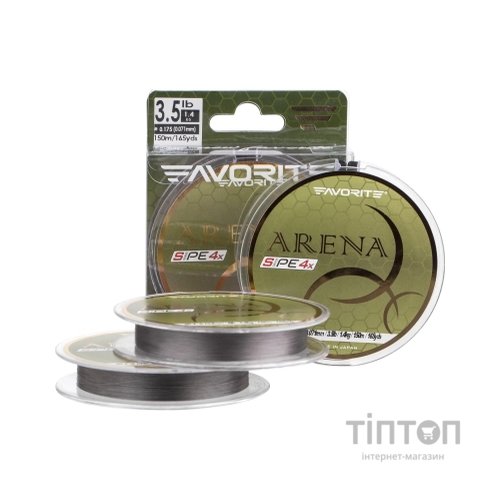 Шнур Favorite Arena PE 4x 100m 0.2/0.076mm 5lb/2.1kg Silver Gray (1693.10.93)