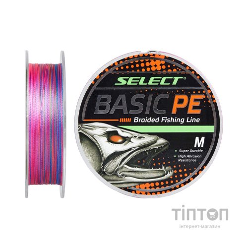 Шнур Select Basic PE 100m Multi Color 0.18mm 22lb/9.9kg (1870.30.83)