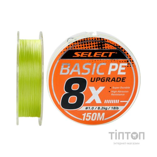 Шнур Select Basic PE 8x 150m Light Green 1.5/0.18mm 22lb/10kg (1870.31.41)