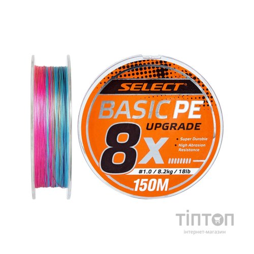 Шнур Select Basic PE 8x 150m Multi Color 1.2/0.16mm 20lb/9.3kg (1870.31.45)