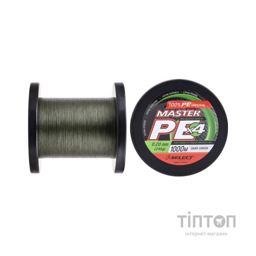 Шнур Select Master PE 1000m Dark Green 0.20mm 24kg (1870.15.91)