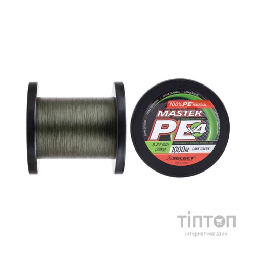 Шнур Select Master PE 1000m Dark Green 0.27mm 33kg (1870.15.93)