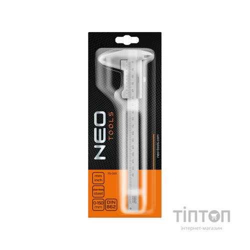 Штангенциркуль Neo Tools с сертификатом DIN, 150 мм (75-001)