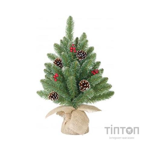 Штучна сосна Black Box Trees Creston Frosted зелена з шишками та ягодами 45 см (8718861153040)