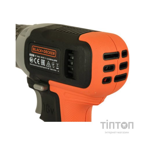 Шуруповерт Black&Decker 18 В Li-Ion, 1.5Ah, 600 об/хв, 1,2 кг (BCD001C1)
