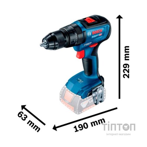 Шуруповерт Bosch GSB 18 V-50, 18В, 28/50 Нм, 20+2, 0-460-1800об/хв (без АКБ та ЗП) (0.601.9H5.106)