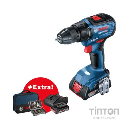 Шуруповерт Bosch GSR 18 V-50, 2*2 Ач, ЗП, кейс (0.601.9H5.004)