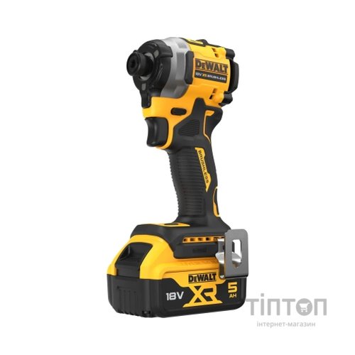 Шуруповерт DeWALT 18 В XR Li-Ion, 2x5Ah, безщітковий, 206 Нм, 3250 об/хв, TSTAK (DCF850P2T)