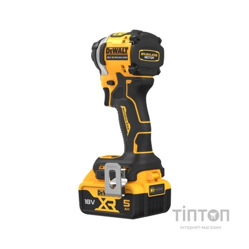 Шуруповерт DeWALT 18 В XR Li-Ion, 2x5Ah, безщітковий, 206 Нм, 3250 об/хв, TSTAK (DCF850P2T)