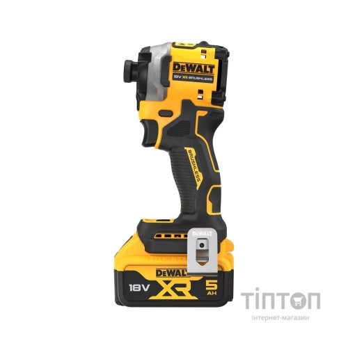 Шуруповерт DeWALT 18 В XR Li-Ion, 2x5Ah, безщітковий, 206 Нм, 3250 об/хв, TSTAK (DCF850P2T)