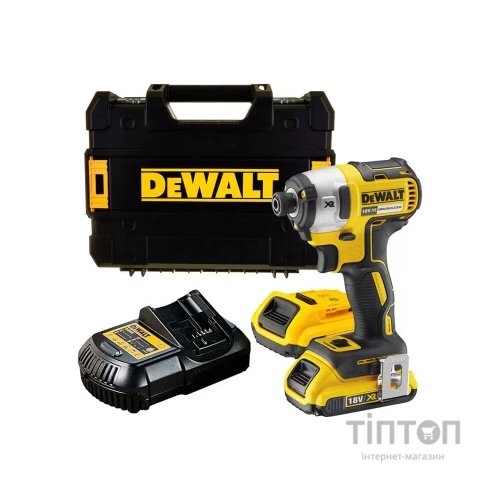 Шуруповерт DeWALT 18V XR Li-Ion, 2x2Ah, безщітковий, 205 Нм, 3250 об/хв, кейс (DCF887D2)