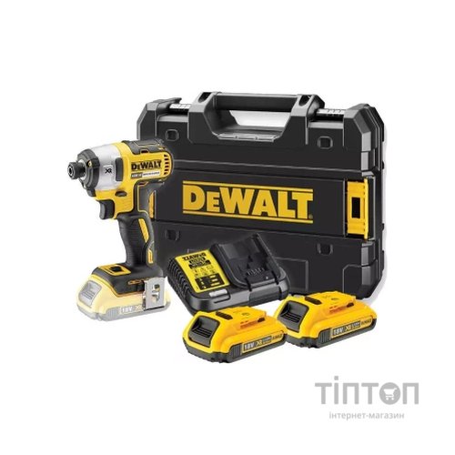 Шуруповерт DeWALT 18V XR Li-Ion, 2x2Ah, безщітковий, 205 Нм, 3250 об/хв, кейс (DCF887D2)