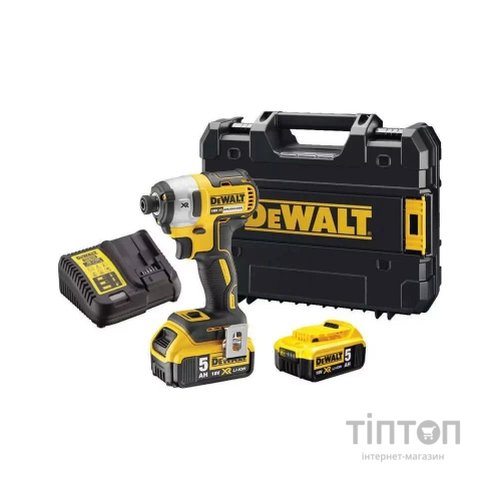 Шуруповерт DeWALT 18V XR Li-Ion, 2x5Ah, безщітковий, 205 Нм, 3250 об/хв, кейс (DCF887P2)
