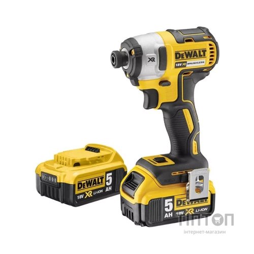 Шуруповерт DeWALT 18V XR Li-Ion, 2x5Ah, безщітковий, 205 Нм, 3250 об/хв, кейс (DCF887P2)