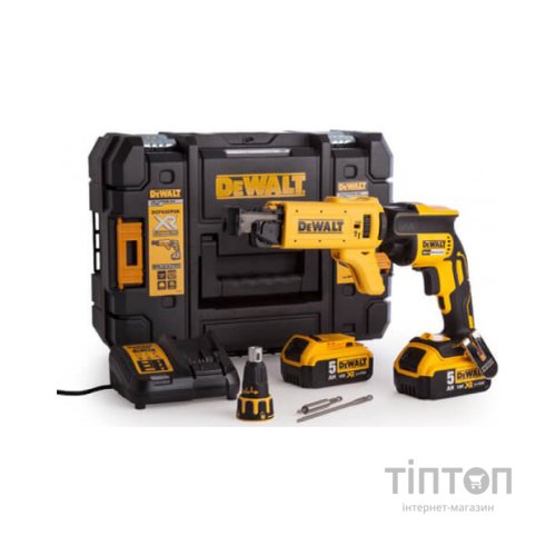 Шуруповерт DeWALT 18V XR Li-Ion, безщітковий, 30/5 Нм, 4400 об/хв, кейс (DCF620P2K)