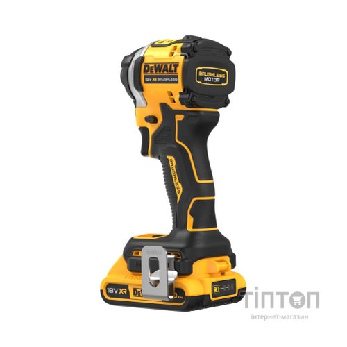 Шуруповерт DeWALT ударний 18 В XR Li-Ion, 2x2Ah, 206 Нм, 2 Аг, 3250 об/хв, TSTAK (DCF850D2T)