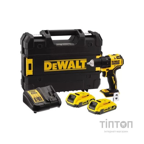 Шуруповерт DeWALT XR Li-Ion 18 В, 65 Нм, 2 АКБ + ЗП, кейс (DCD708D2T)