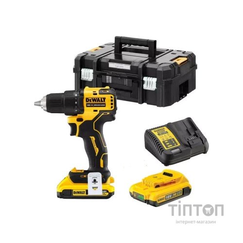 Шуруповерт DeWALT XR Li-Ion 18 В, 65 Нм, 2 АКБ + ЗП, кейс (DCD708D2T)