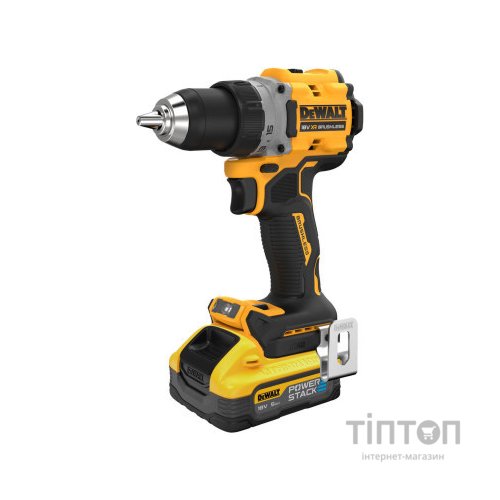 Шуруповерт DeWALT XR Li-Ion PowerStack 18 В, 2x5Ah, 90 Нм, 0-650/0-2000 об/хв, TSTAK (DCD800H2T)