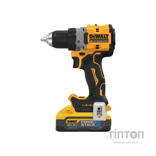 Шуруповерт DeWALT XR Li-Ion PowerStack 18 В, 2x5Ah, 90 Нм, 0-650/0-2000 об/хв, TSTAK (DCD800H2T)