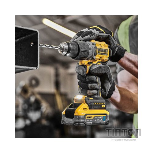 Шуруповерт DeWALT XR Li-Ion PowerStack 18 В, 2x5Ah, 90 Нм, 0-650/0-2000 об/хв, TSTAK (DCD805H2T)