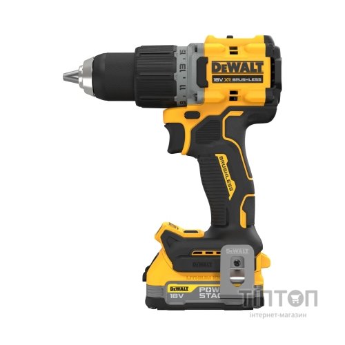 Шуруповерт DeWALT XR Li-Ion PowerStack 18V 2x1.7 Аг, 90 Нм, 0-650/0-2000 об/хв (DCD800E2T)