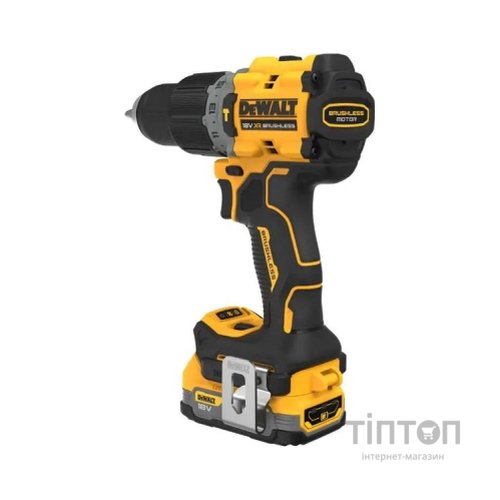 Шуруповерт DeWALT XR Li-Ion PowerStack 90 Нм, 18V 1x1.7Ah, кейс TSTAK (DCD805E1T)