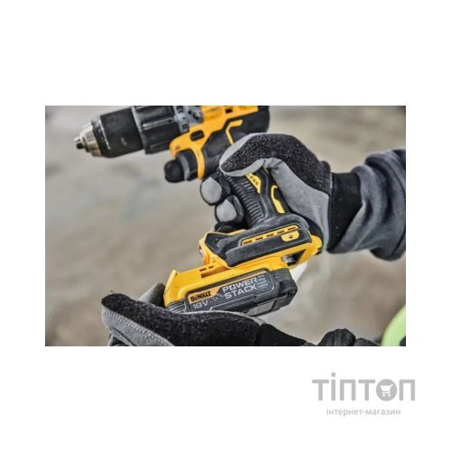 Шуруповерт DeWALT XR Li-Ion PowerStack 90 Нм, 18V 2x1.7Ah, кейс TSTAK (DCD805E2T)