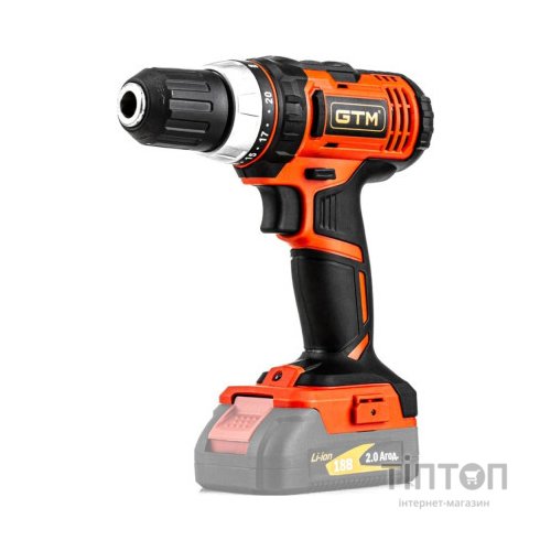 Шуруповерт GTM DS18/40P, 18В, 40Нм, 2шв, (без АКБ та ЗП) (DS18/40P_BARE TOOL)