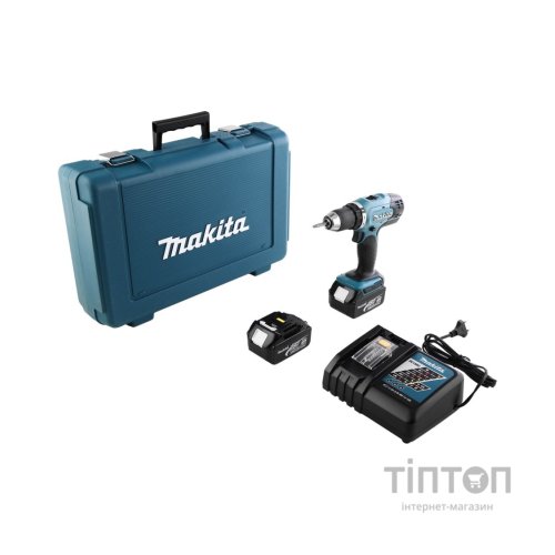 Шуруповерт Makita DDF453RFE 2x3Ah, кейс, ЗП (DDF453RFE)