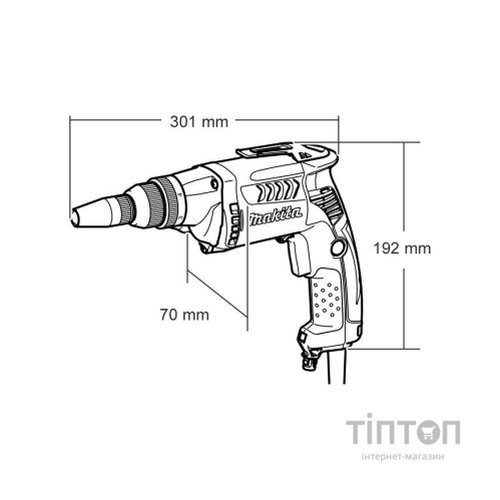 Шуруповерт Makita сетевой FS 2700, 570Вт, 0-2.500 мин, 1.8 кг (FS2700)
