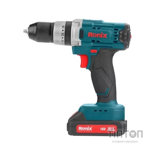 Шуруповерт Ronix акумуляторний 16В, 1.5Ah x 2 (8615)
