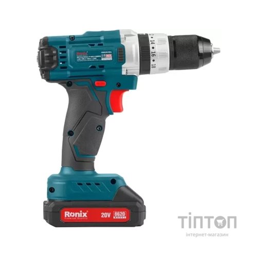 Шуруповерт Ronix акумуляторний 20В, 1.5Ah x 2 (8620)