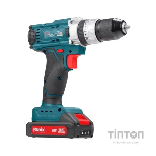 Шуруповерт Ronix акумуляторний 20В, 1.5Ah x 2 (8620)
