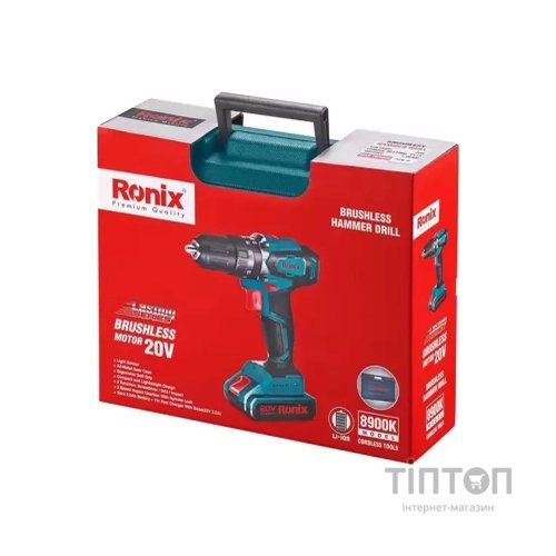 Шуруповерт Ronix ударний акумуляторний 20В, 2Ah х 2 (8900K)