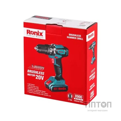 Шуруповерт Ronix ударний акумуляторний 20В (без АКБ та ЗП) (8900)