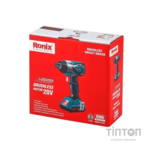 Шуруповерт Ronix ударний акумуляторний 20В (без АКБ та ЗП) (8906)