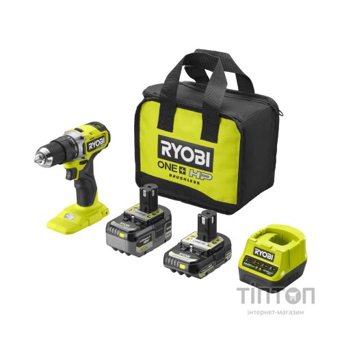 Шуруповерт Ryobi ударний ONE+ HP RPD18C-242S 18В, 1х2Ah, 1х4Ah, 54Нм 450·1700об/хв, сумка (5133004983)