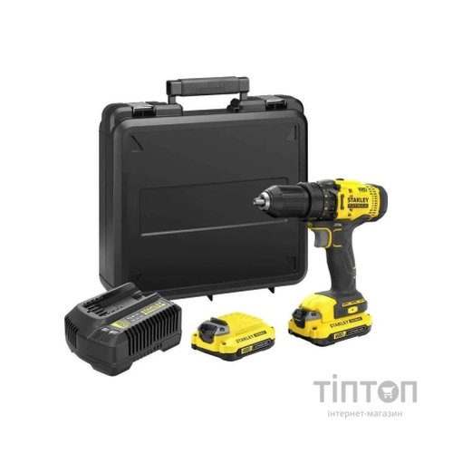 Шуруповерт Stanley FatMax, Li-lon 18 В, 50 Нм, 2 АКБ + ЗП, кейс (SFMCD700C2K)