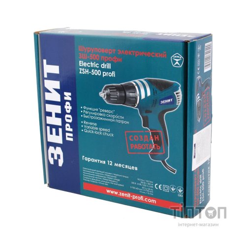 Шуруповерт Зеніт ЗШ-500 профи (834566)