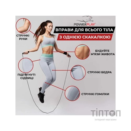 Скакалка PowerPlay 4202 швидкісна Бірюзова (PP_4202_Cyan)