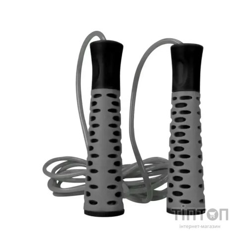 Скакалка PowerPlay 4206 Cіро-чорна (PP_4206_Grey/Black)