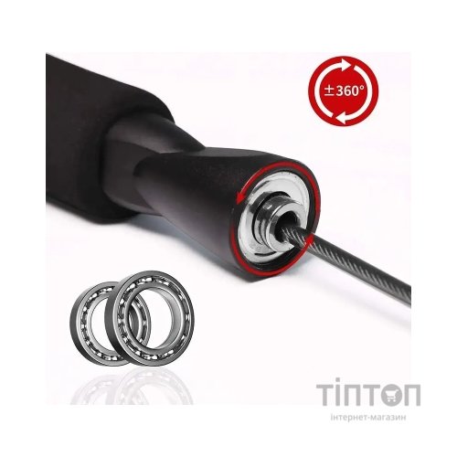 Скакалка PowerPlay 4209 Чорна (PP_4209_Black)