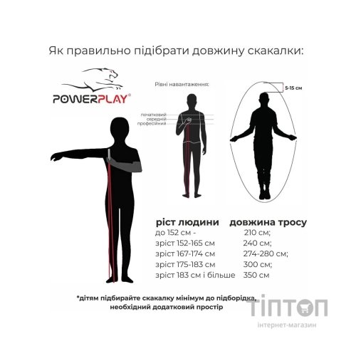 Скакалка PowerPlay 4209 Чорна (PP_4209_Black)